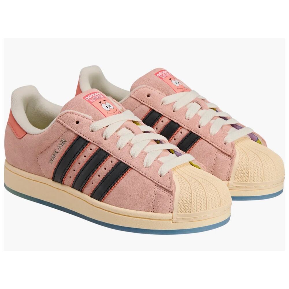 NEW ADIDAS Superstarv x SpongeBob SquarePants Men's 12.5 Suede